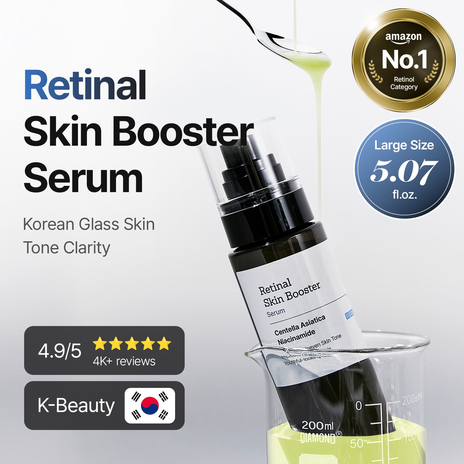 Amazon #1] Retinal Skin Booster — All-in-One Glow Reset (XXL 5 fl