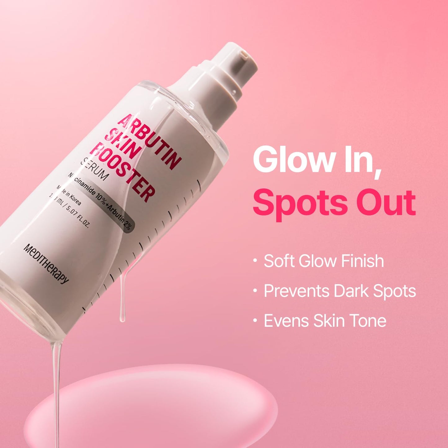 Arbutin Skin Booster Serum – 10% Niacinamide, 2% Arbutin, Boosts Absorption 7x with Built-In Device