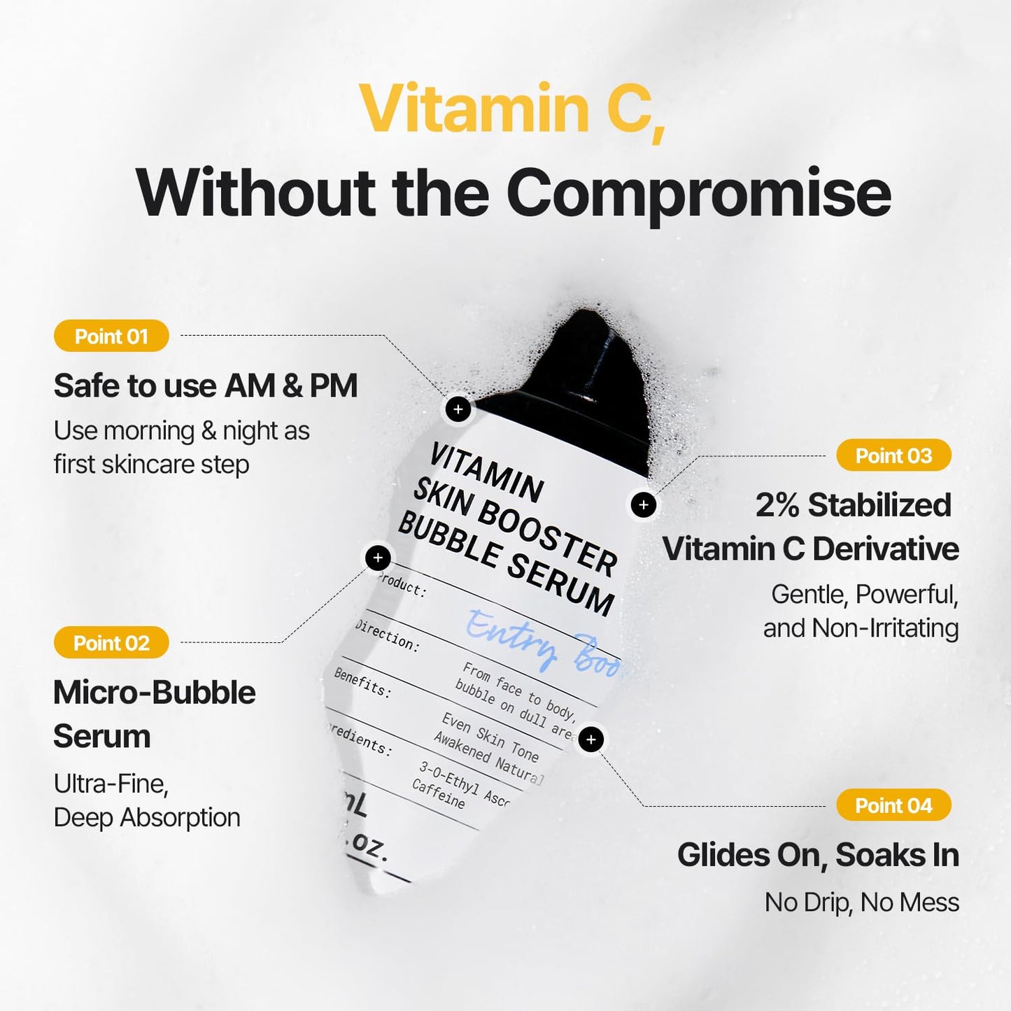 [Amazon | New drop] Vitamin Skin Booster Bubble Serum – Non-Irritating Gentle Daily Brightening