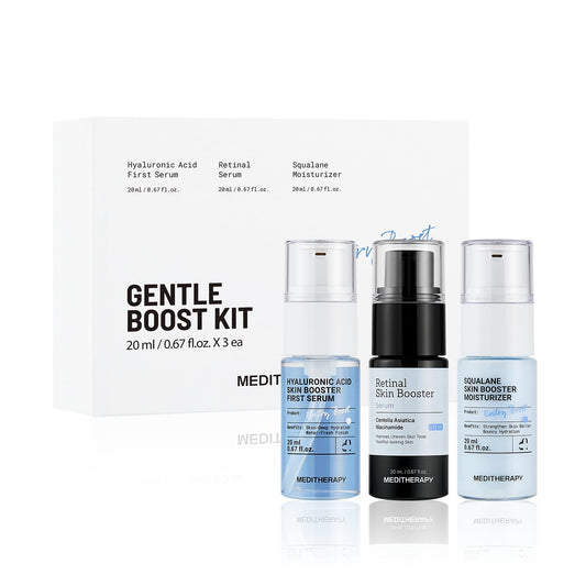 Meditherapy Gentle Boost Kit – Retinal & Hyaluronic Acid Serum & Squalane Moisturizer Set _ TEST
