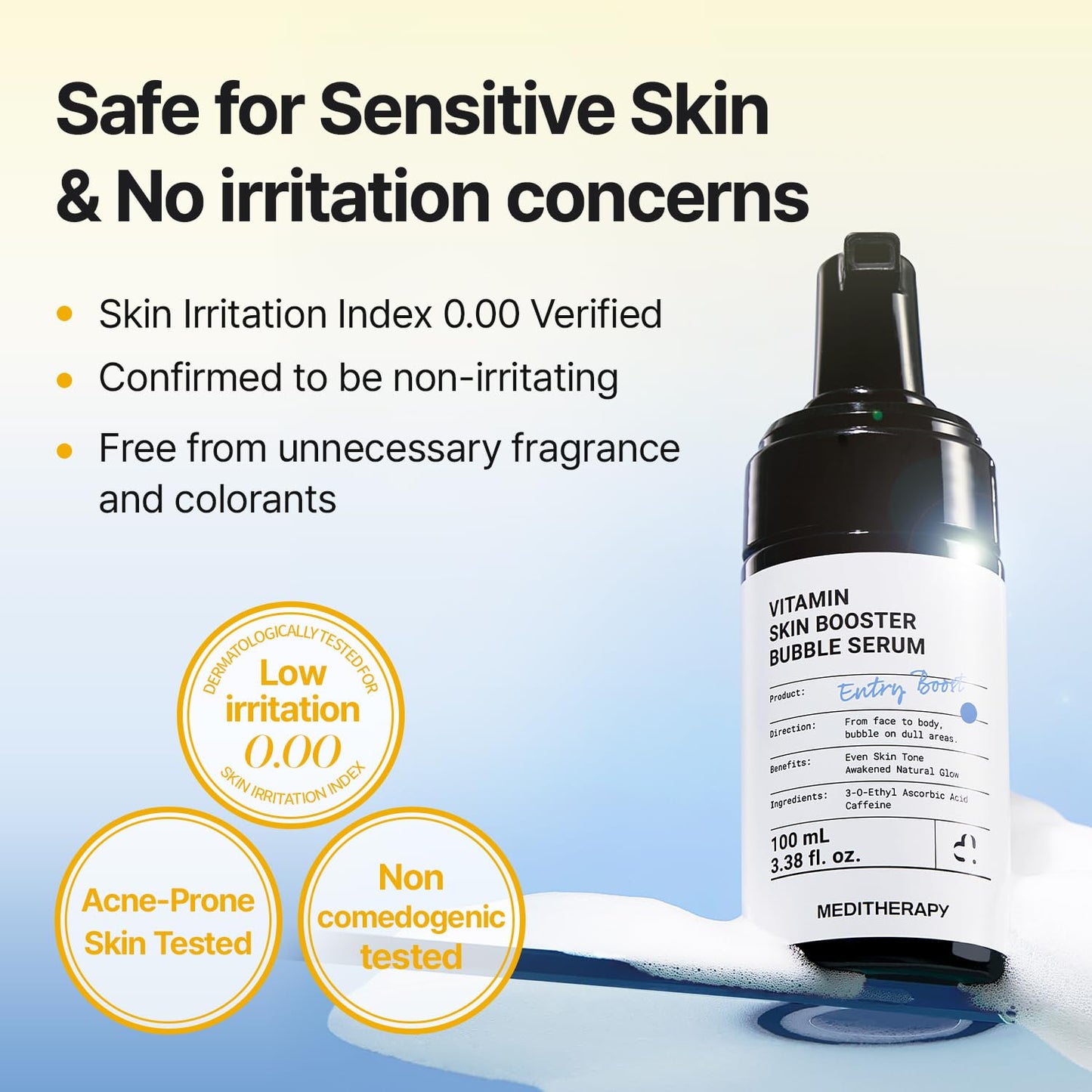 [Amazon | New drop] Vitamin Skin Booster Bubble Serum – Non-Irritating Gentle Daily Brightening
