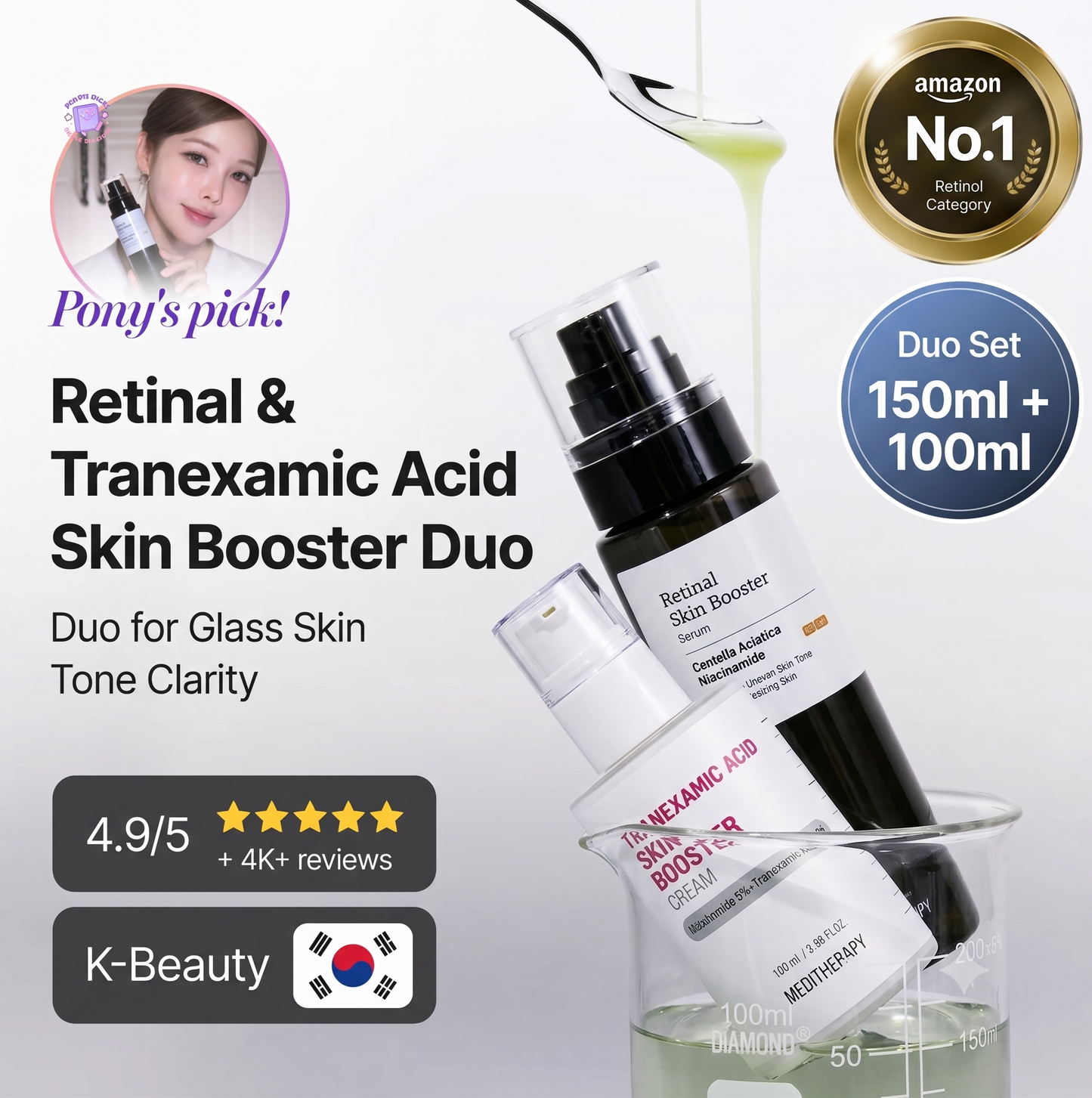 Retinal Tranexamic Acid Skin Booster Duo - Duo Set 150ml + 100ml