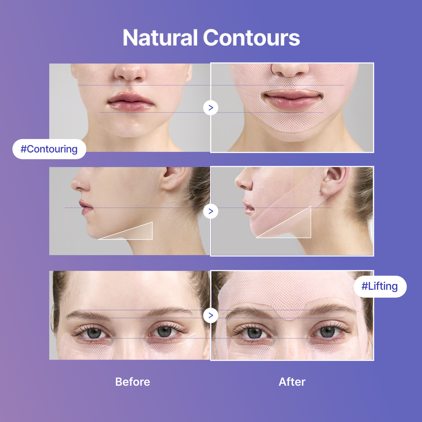 Tension Up Collagen Mask – V Line Facelift & Hydrating Facial Mask for Baby-Soft Skin