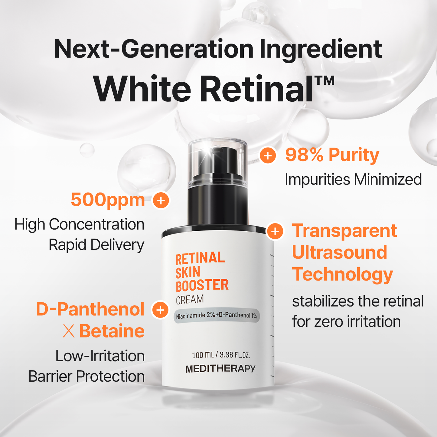 Retinal Skin Booster Cream - Clear, Flawless Glass Skin Texture