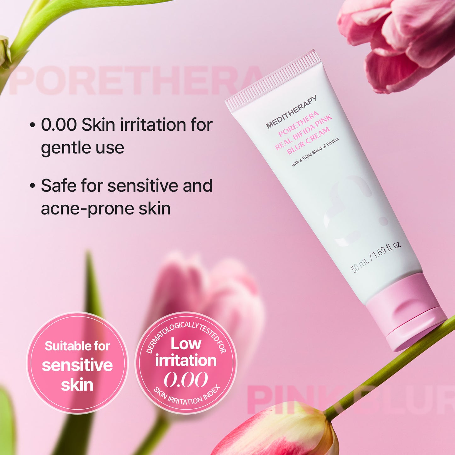 [PONY's K-Beauty Pick] Porethera Real Bifida Pink Blur Cream