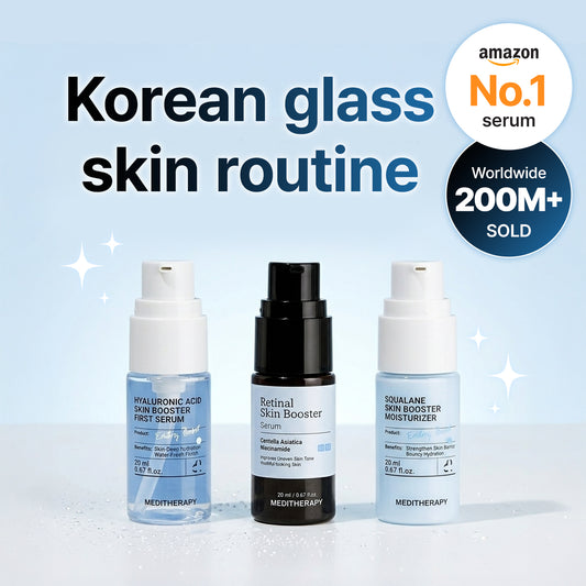 3-Step Korean Glass Skin Set — Retinal & Hyaluronic Acid & Squalane