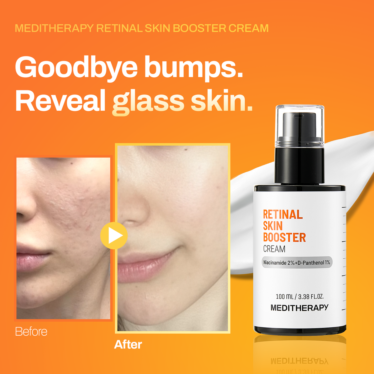 Retinal Skin Booster Cream - Clear, Flawless Glass Skin Texture