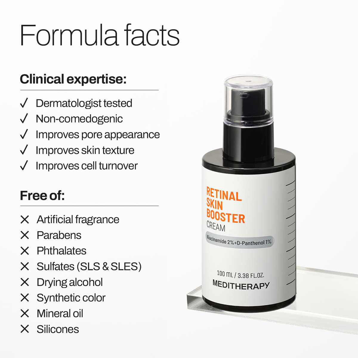Retinal Skin Booster Cream - Clear, Flawless Glass Skin Texture