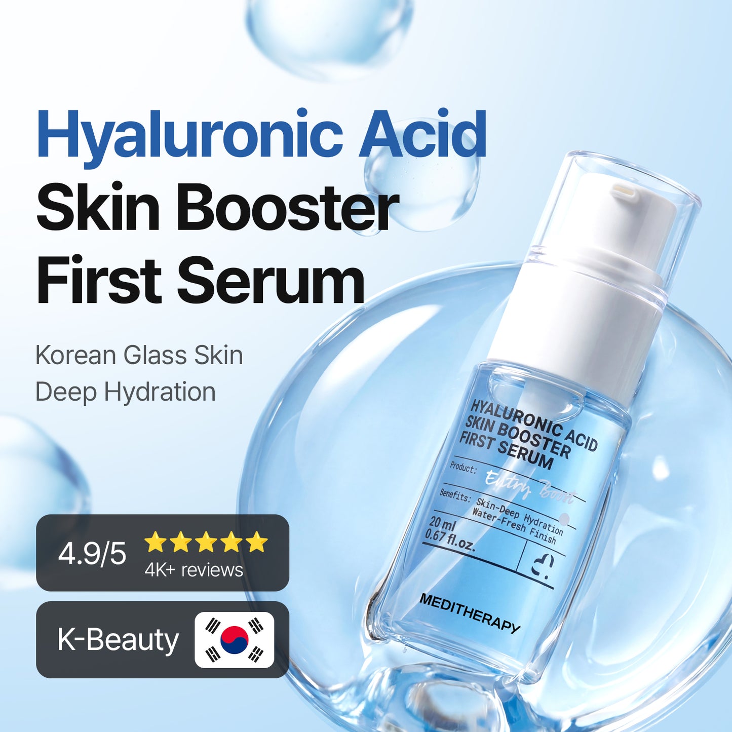 Hyaluronic Acid - Plump & Glow #1 K-Beauty Serum
