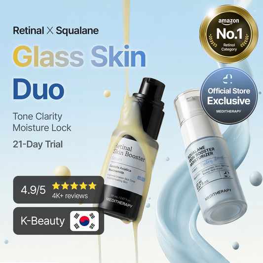 2-Step Korean Glass Skin Duo — Retinal & Squalane Moisturizer