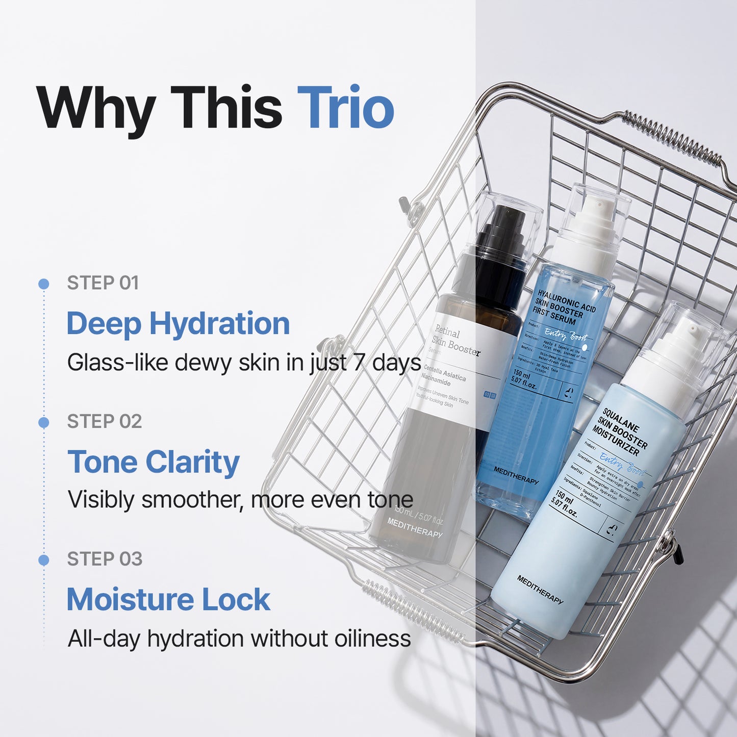 3-Step Korean Glass Skin Set — XXL 5.07 fl oz × 3