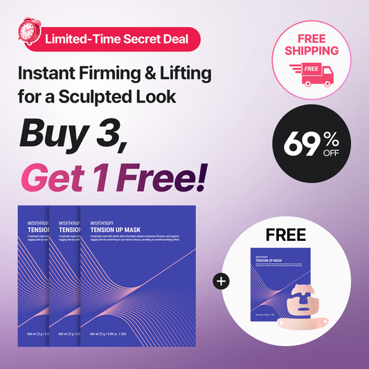 [Secret Link🔒] Tension Up Collagen Mask 3+1 – V Line Lifting & Hydrating Facial Mask for Baby-Soft Skin