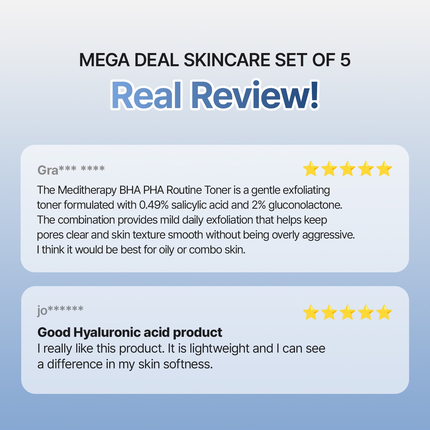 [Mega Deal] Cleansing & Skincare Set of 5