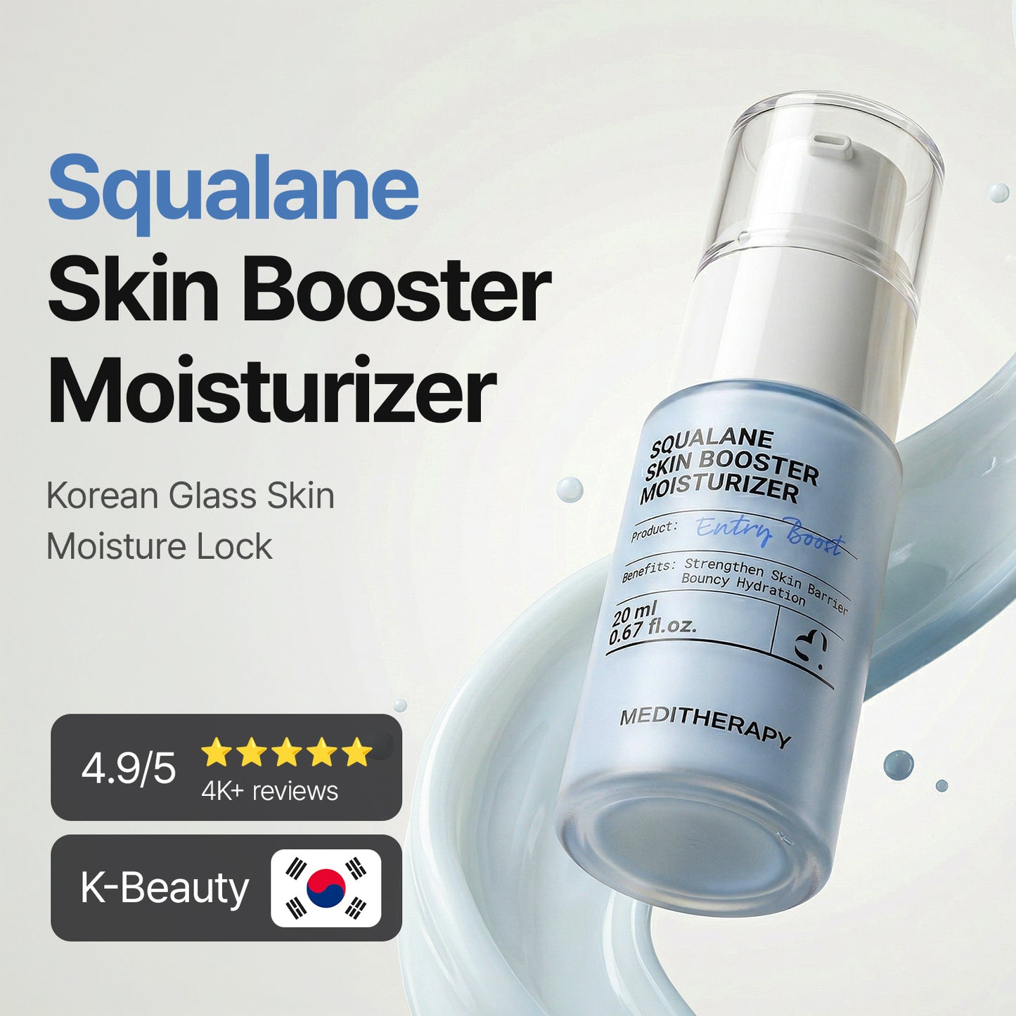 Squalane Moisturizer - Clinically Proven Non-Greasy Barrier Repair