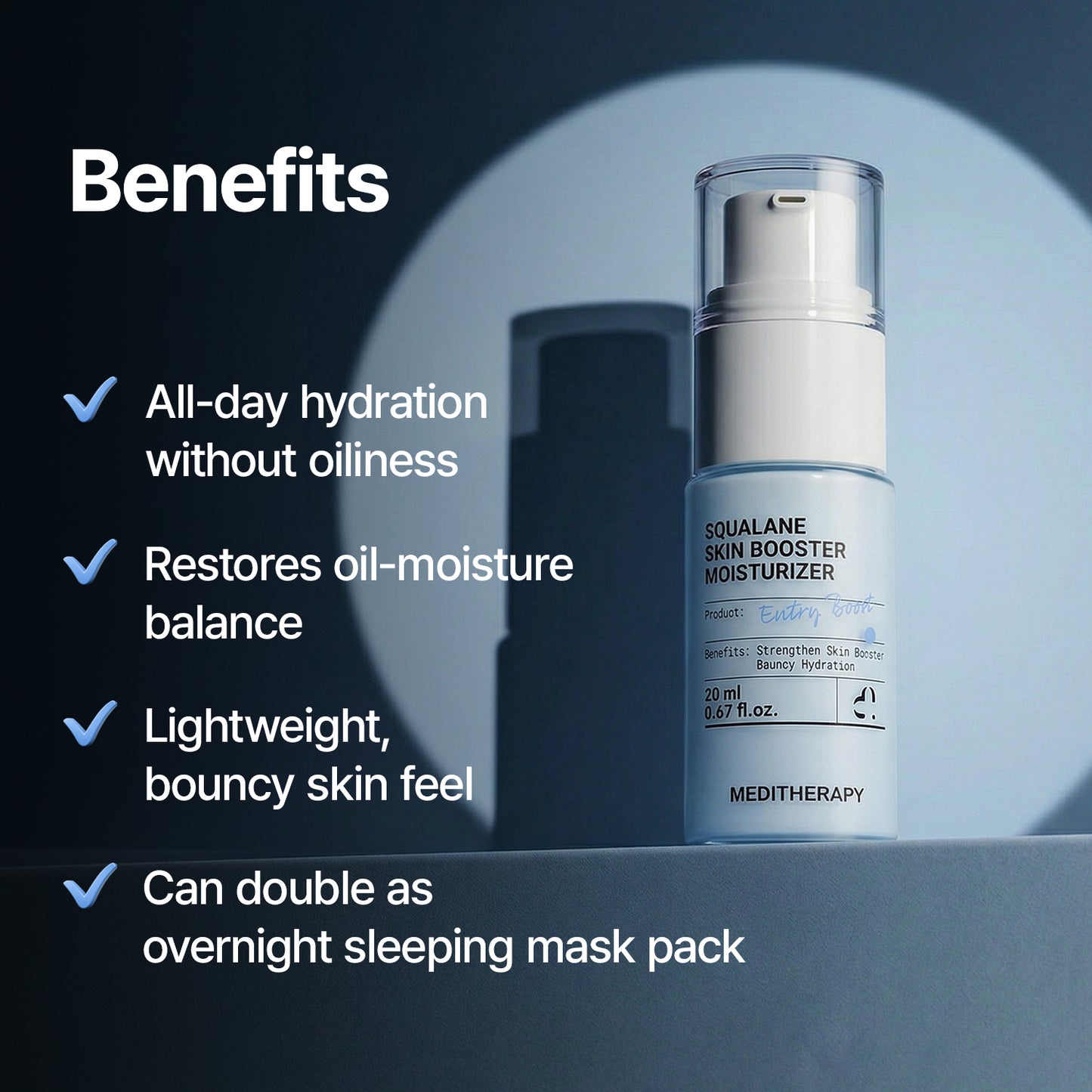 Squalane Moisturizer - Clinically Proven Non-Greasy Barrier Repair